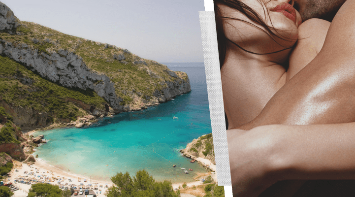 Секс на публичном пляже в Испании